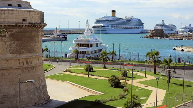 Cruise ship at port