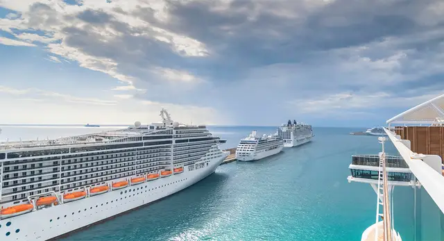 Cruise ships docked at Civitavecchia Port