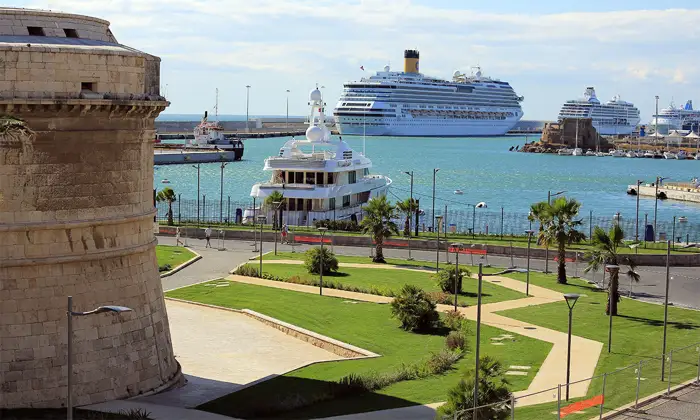 Cruise ship at port